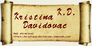 Kristina Davidovac vizit kartica